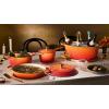 imageLe Creuset Enameled Cast Iron Signature Oval Dutch Oven 155 qt Flamme Doree with Crucible Knob675 qt