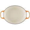 imageLe Creuset Enameled Cast Iron Signature Oval Dutch Oven 155 qt Flamme Doree with Crucible Knob675 qt