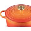 imageLe Creuset Enameled Cast Iron Signature Oval Dutch Oven 155 qt Flamme Doree with Crucible Knob73 Quarts