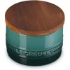 imageLe Creuset Signature Salt Cellar and Storage Canister with Wood Lid 7 oz PecheArtichaut