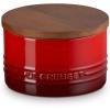 imageLe Creuset Signature Salt Cellar and Storage Canister with Wood Lid 7 oz PecheCerise