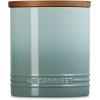 imageLe Creuset Signature Salt Cellar and Storage Canister with Wood Lid 7 oz PecheSea Salt