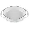 imageLe Creuset Enameled Cast Iron Traditional Round Tarte Tatin Dish 2 qt Sea SaltWhite
