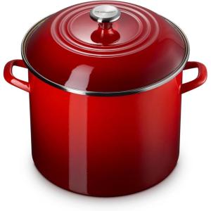 imageLe Creuset Enamel on Steel Traditional Stockpot 16 qt Cerise with Stainless Steel Knob