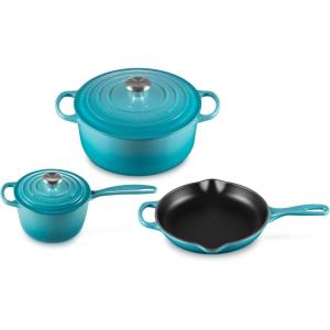 imageLe Creuset Enameled Cast Iron Signature Cookware Set 5 pc PecheCaribbean