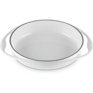 imageLe Creuset Enameled Cast Iron Traditional Round Tarte Tatin Dish 2 qt Sea SaltWhite