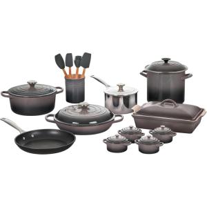 imageLe Creuset Mixed Material Cookware Set 12pc Sea SaltOyster