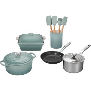 imageLe Creuset Mixed Material Cookware Set 12pc Sea SaltSea Salt