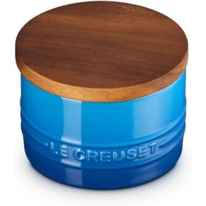 imageLe Creuset Signature Salt Cellar and Storage Canister with Wood Lid 7 oz PecheMarseille