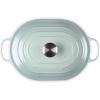 imageLe Creuset Enameled Cast Iron Signature Oval Casserole 375 qt PecheSea Salt