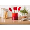 imageLe Creuset Stoneware Signature Straight Wall Utensil Crock 1 qt Sea SaltCerise