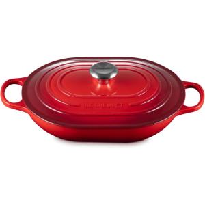 imageLe Creuset Enameled Cast Iron Signature Oval Casserole 375 qt PecheCerise