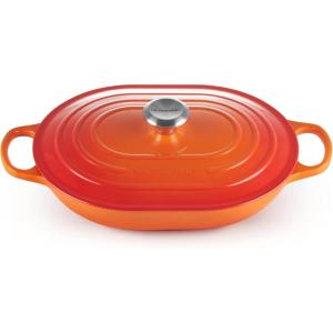 imageLe Creuset Enameled Cast Iron Signature Oval Casserole 375 qt PecheFlame