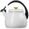 imageLe Creuset Enamel on Steel Cloche Kettle 22 qt White with Gold AccentsWhite