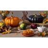 imageLe Creuset Stoneware Figural Pumpkin Petite Cocotte 12 oz LicoriceLicorice