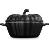 imageLe Creuset Stoneware Figural Pumpkin Petite Cocotte 12 oz LicoriceLicorice