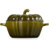 imageLe Creuset Stoneware Figural Pumpkin Petite Cocotte 12 oz LicoriceOlive