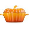 imageLe Creuset Stoneware Figural Pumpkin Petite Cocotte 12 oz LicoricePersimmon