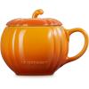 imageLe Creuset Stoneware Pumpkin Mug with Lid 14 oz LicoricePersimmon