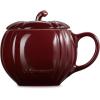 imageLe Creuset Stoneware Pumpkin Mug with Lid 14 oz LicoriceRhone