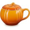 imageLe Creuset Stoneware Pumpkin Mug with Lid 14 oz LicoricePersimmon
