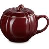imageLe Creuset Stoneware Pumpkin Mug with Lid 14 oz LicoriceRhone