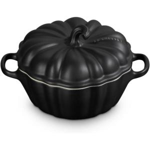imageLe Creuset Stoneware Figural Pumpkin Petite Cocotte 12 oz LicoriceLicorice