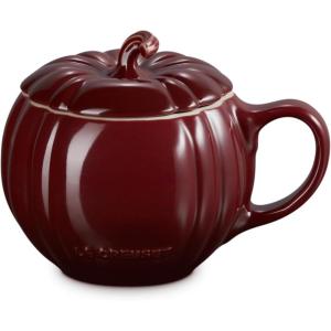 imageLe Creuset Stoneware Pumpkin Mug with Lid 14 oz LicoriceRhone