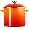 imageLe Creuset Enamel on Steel Traditional Stockpot 12 qt Sea Salt with Stainless Steel KnobFlame