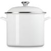 imageLe Creuset Enamel on Steel Traditional Stockpot 12 qt Sea Salt with Stainless Steel KnobWhite