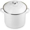 imageLe Creuset Enamel on Steel Traditional Stockpot 12 qt Sea Salt with Stainless Steel KnobWhite