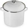 imageLe Creuset Enamel on Steel Traditional Stockpot 12 qt Sea Salt with Stainless Steel KnobWhite