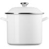 imageLe Creuset Enamel on Steel Traditional Stockpot 12 qt Sea Salt with Stainless Steel KnobWhite