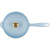 imageLe Creuset Enameled Cast Iron Holly Collection Traditional Saucier 225 qt Coastal Blue with Gold KnobCoastal Blue