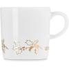 imageLe Creuset Stoneware Holly Collection London Mug 12 Oz Cerise with Gold AppliqueWhite