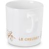 imageLe Creuset Stoneware Holly Collection London Mug 12 Oz Cerise with Gold AppliqueWhite