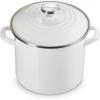 imageLe Creuset Enamel on Steel Traditional Stockpot 12 qt Sea Salt with Stainless Steel KnobWhite