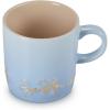 imageLe Creuset Stoneware Holly Collection London Mug 12 Oz Cerise with Gold AppliqueCoastal Blue