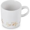 imageLe Creuset Stoneware Holly Collection London Mug 12 Oz Cerise with Gold AppliqueWhite