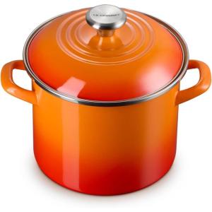 imageLe Creuset Enamel on Steel Traditional Stockpot 12 qt Sea Salt with Stainless Steel KnobFlame