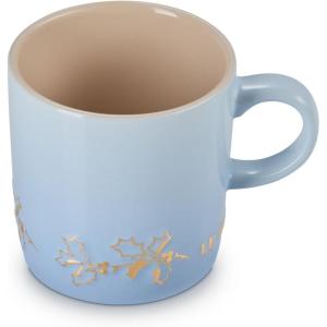 imageLe Creuset Stoneware Holly Collection London Mug 12 Oz Cerise with Gold AppliqueCoastal Blue