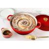 imageLe Creuset Enameled Cast Iron Holly Collection Soup Pot 45 qt Cerise with Gold KnobCerise