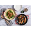 imageLe Creuset Enameled Cast Iron Multifunction Braiser with Grill Pan Lid 35 qt MeringueMarseille