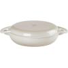 imageLe Creuset Enameled Cast Iron Multifunction Braiser with Grill Pan Lid 35 qt MeringueMeringue
