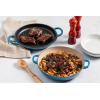 imageLe Creuset Enameled Cast Iron Multifunction Braiser with Grill Pan Lid 35 qt MeringueMeringue