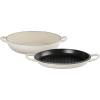 imageLe Creuset Enameled Cast Iron Multifunction Braiser with Grill Pan Lid 35 qt MeringueMeringue
