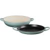 imageLe Creuset Enameled Cast Iron Multifunction Braiser with Grill Pan Lid 35 qt MeringueSea Salt