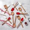 imageLe Creuset Signature Wooden Slotted SpoonScraper Spoon