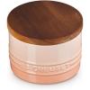 imageLe Creuset Signature Salt Cellar and Storage Canister with Wood Lid 7 oz ShallotPeche