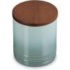 imageLe Creuset Signature Salt Cellar and Storage Canister with Wood Lid 7 oz ShallotSea Salt